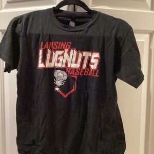 Lansing lugnuts minor league baseball t-shirt youth large